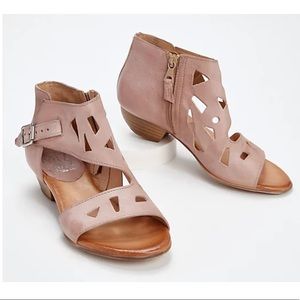 Miz Mooz - Leather Cutout Sandals - Current - Pearl - EU 42. US 10.5-11